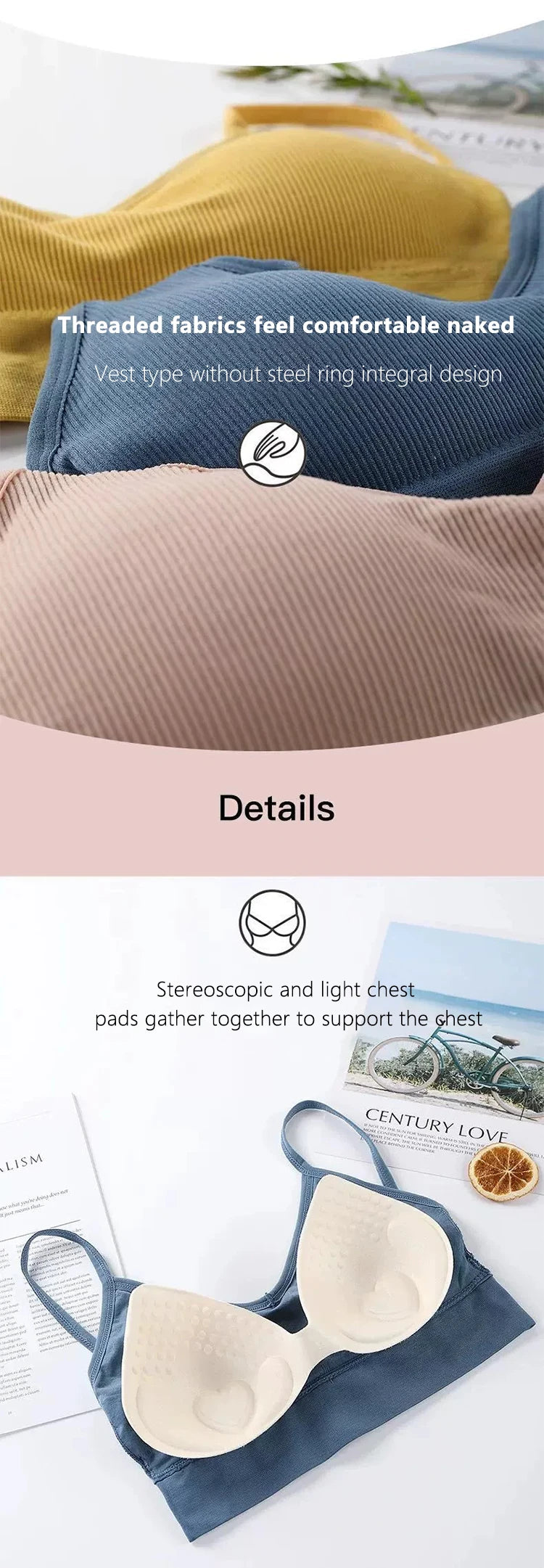 Women's Tube Tops Brassiere Women's Sports Bra Push Up Underwear Tops Seamless Sports Top Sexy Lingerie Female Tops Girl Bra