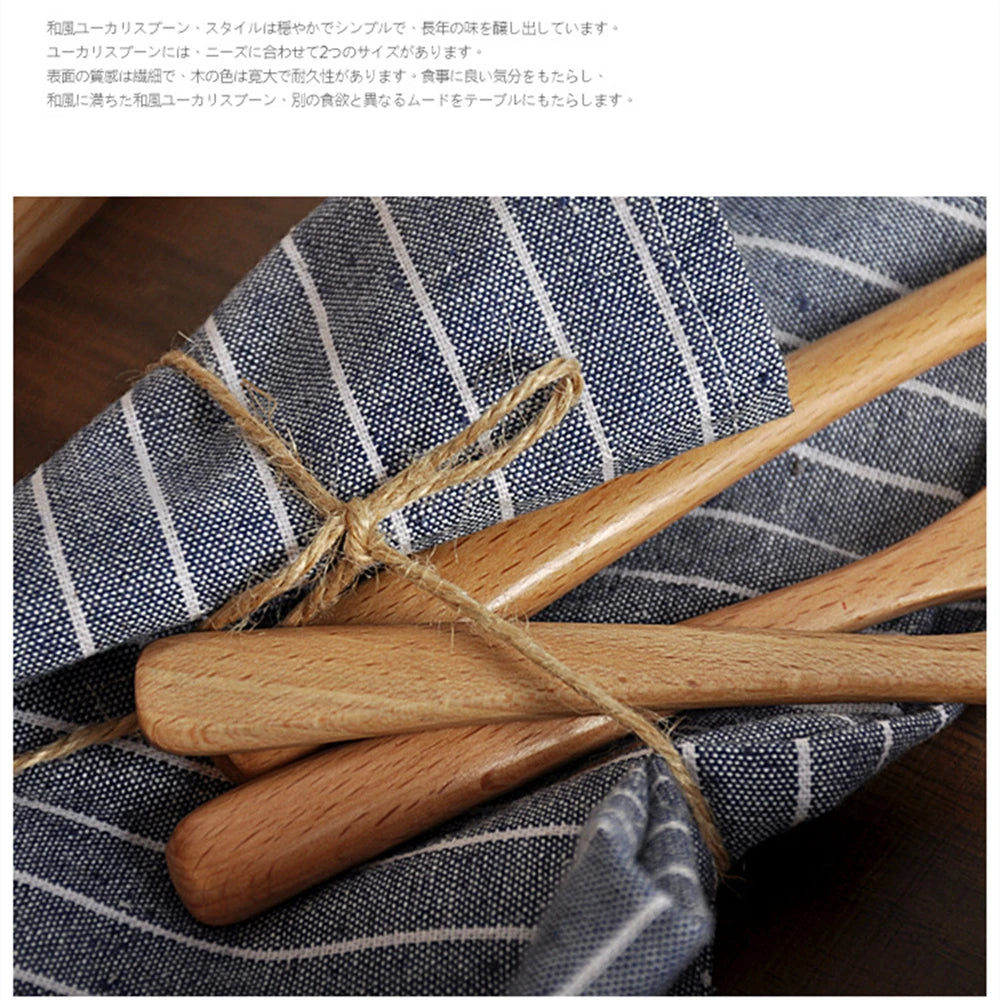 Wooden Spoon Rice Scoop Coffee Stirring Mixing Soup Spoons Natural Cooking Utensils Handmade Home Tableware Cutlery for Kicthen