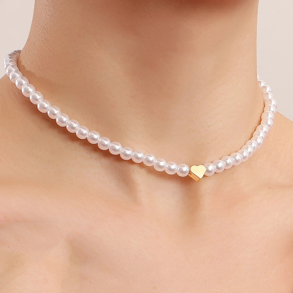 Ywzixln 2021 Trend Elegant Jewelry Wedding Big Pearl Necklace For Women'S Fashion White Imitation Pearl Choker Necklace N0179