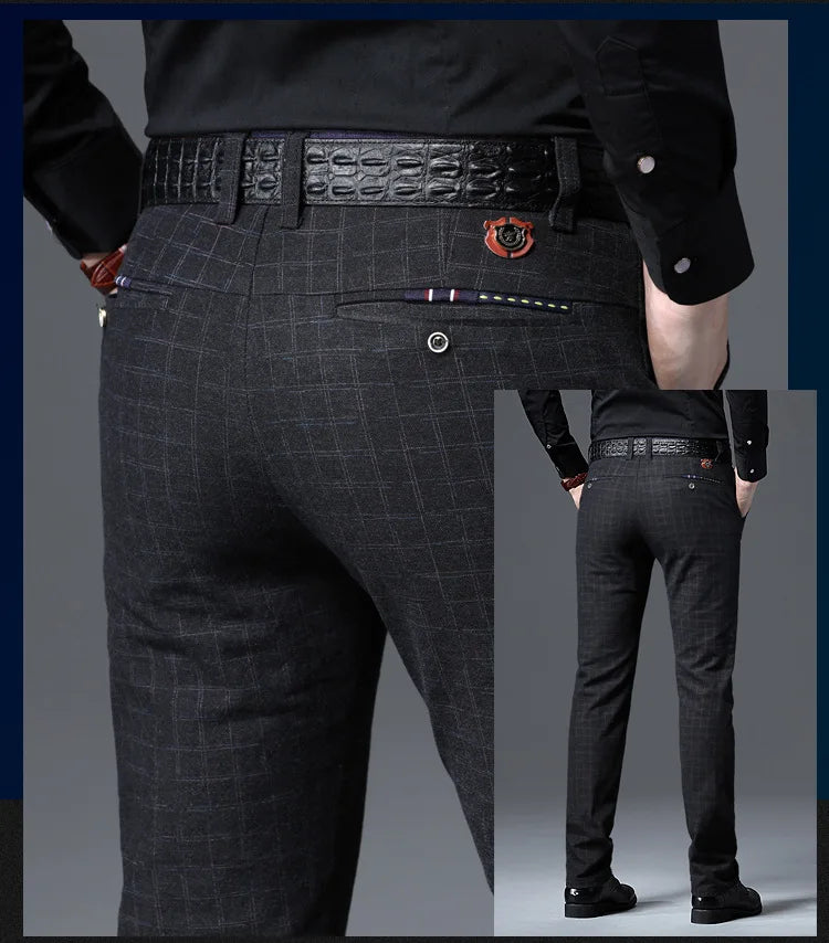 Spring Autumn New Fashion Mens Casual Pants High Quality Brand Business Pants Male Clothing Cotton Formal Trousers Men Clothing