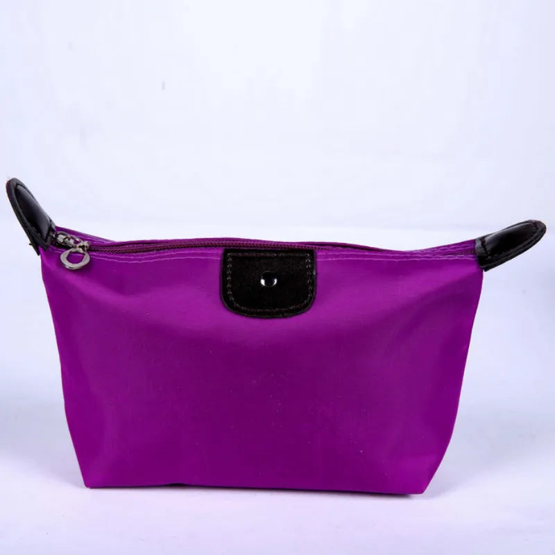 Womens Cosmetic Bag Waterproof Colorful Dumpling Style Travel Organizer Portable Tote For Women
