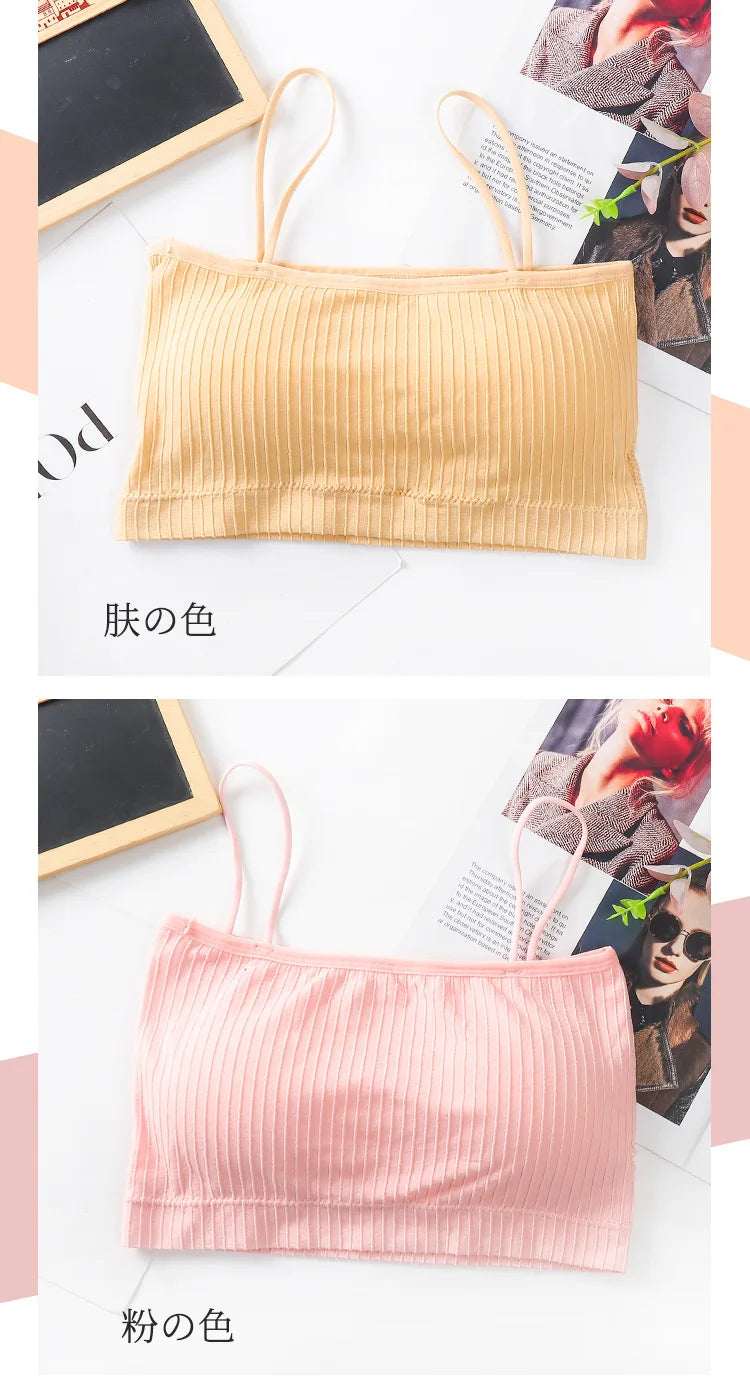 Women Cotton Underwear Tube Top Bra Ladies Thread Bra Comfort Tank Up Women Sports Bra Sexy Top Female Crop Top Sexy Lingerie