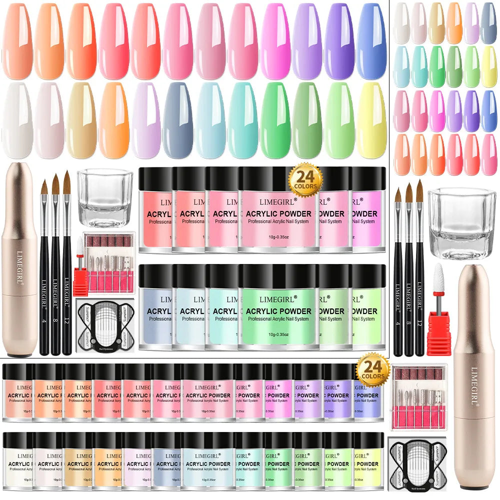Professional Nail Gel Kit Factory Wholesale UV Light Varnish Soak Gel Girls' Private Label Acrylic Nail Powder Set