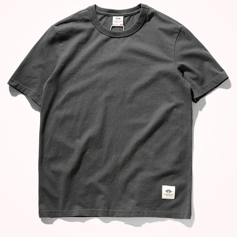 Mens Cotton T Shirt Slim Fit Soft Washed Solid Color Short Sleeve For Men Everyday Essentials Premium Comfort