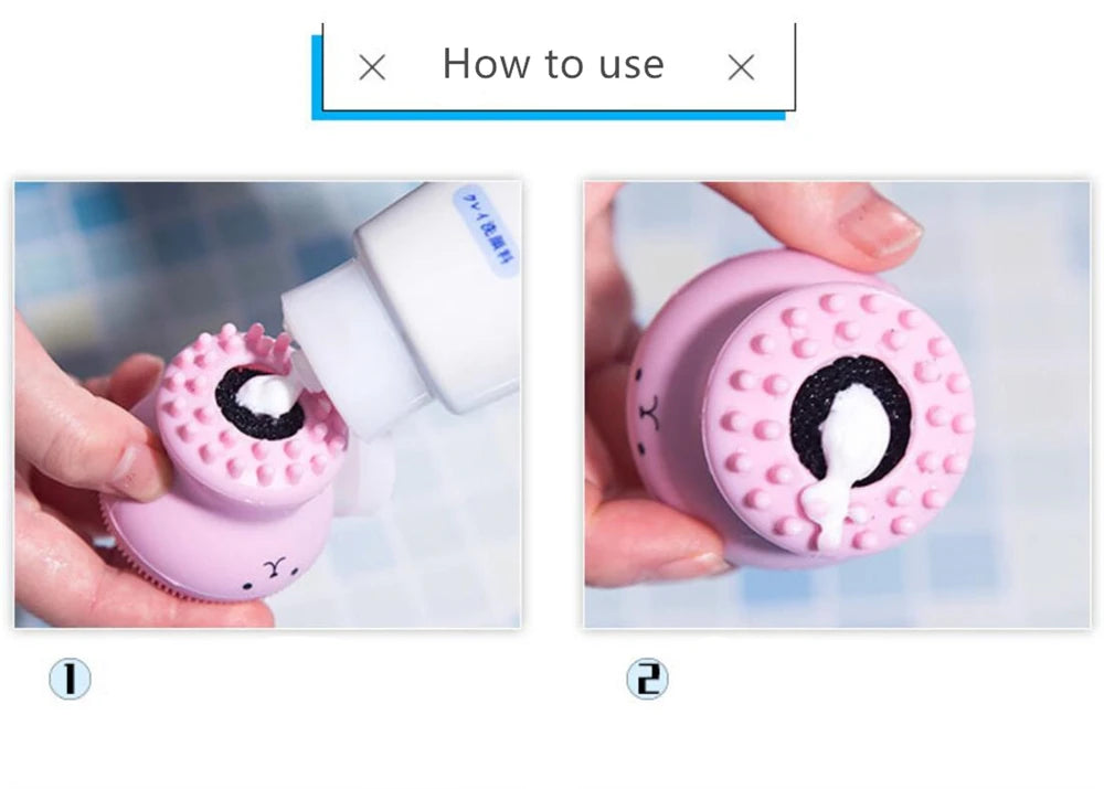 1 piece Cute Octopus Shape Soft Silicone Cleaning Makeup Brush Deep Pore Washing Face Brush Tool Non - toxic Portable Durable