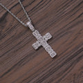 Cn341 Brass Setting Cz Cross Pendants Hip Hop Necklace Bling Bling Jewelry