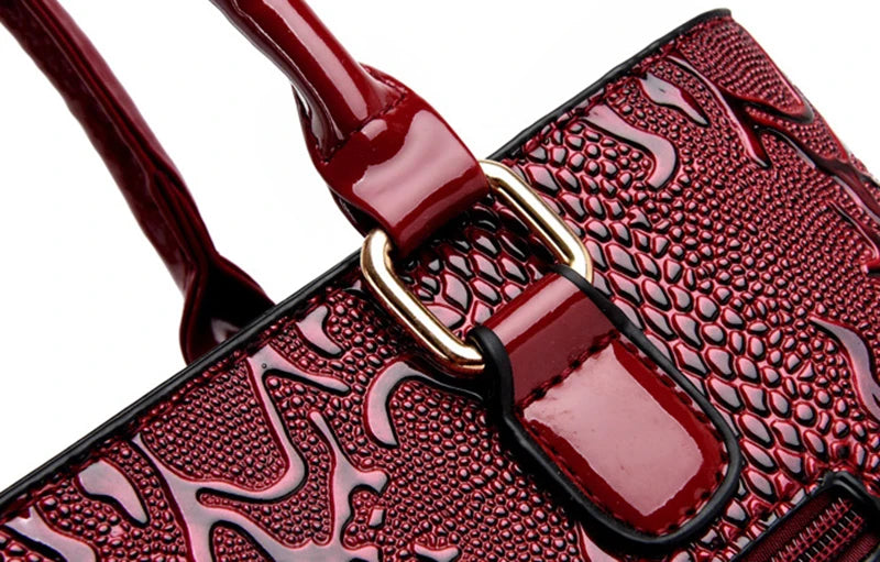 Luxury New Large Capacity Women Bag PU Leather Ladies Handbags  and Purse Fashion Shiny Girls Shoulder Messenger Bag Female Tote