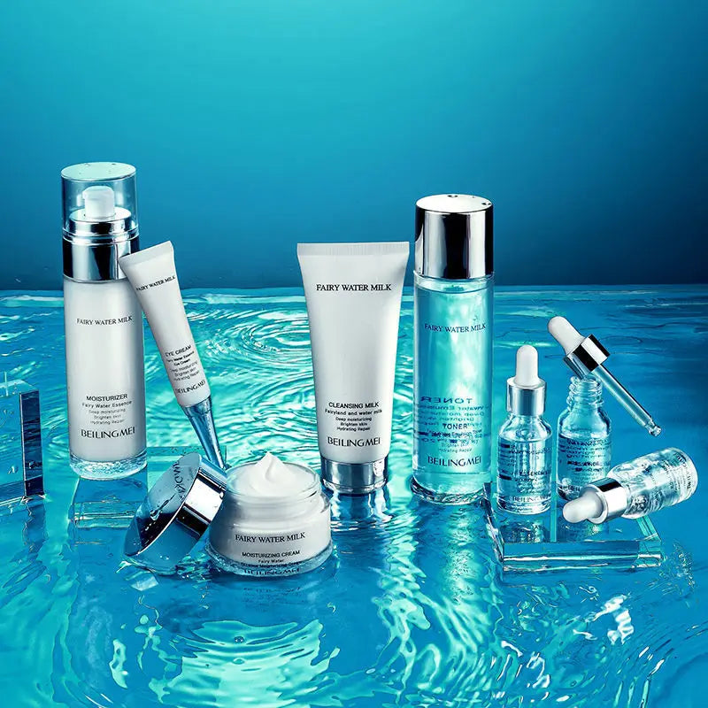 Collagen Skin Care Sets Facial Cleanser Eye Creams Face Cream Serum Lotion Toner Brightening Moisturizing Face Care Kit 8PCS