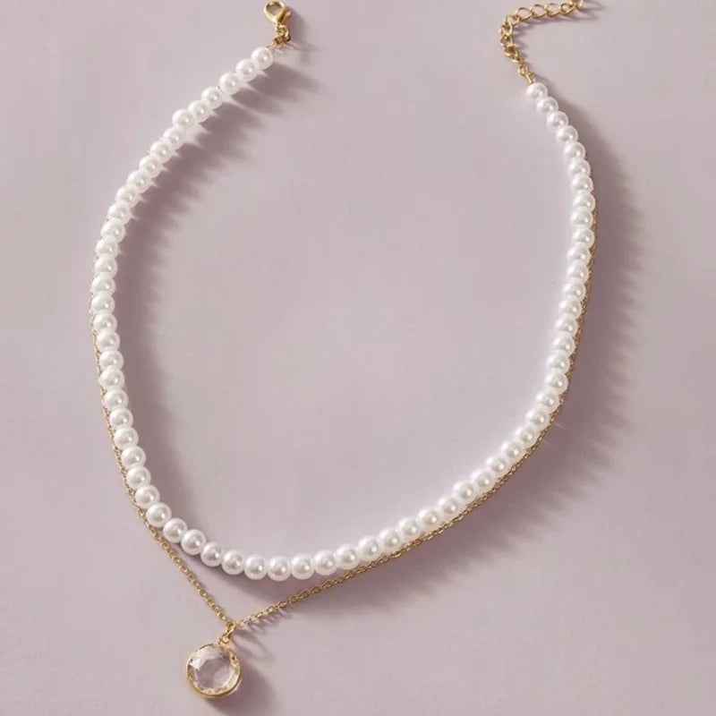 Ywzixln 2021 Trend Elegant Jewelry Wedding Big Pearl Necklace For Women'S Fashion White Imitation Pearl Choker Necklace N0179