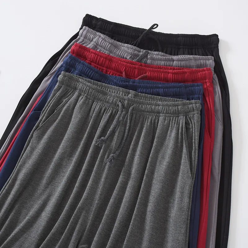 Modal Men's Pajama Pants Men Summer Thin Five-point Home Shorts Loose Casual Large Size Home Pajamas Beach Pants Sleep Wear Men