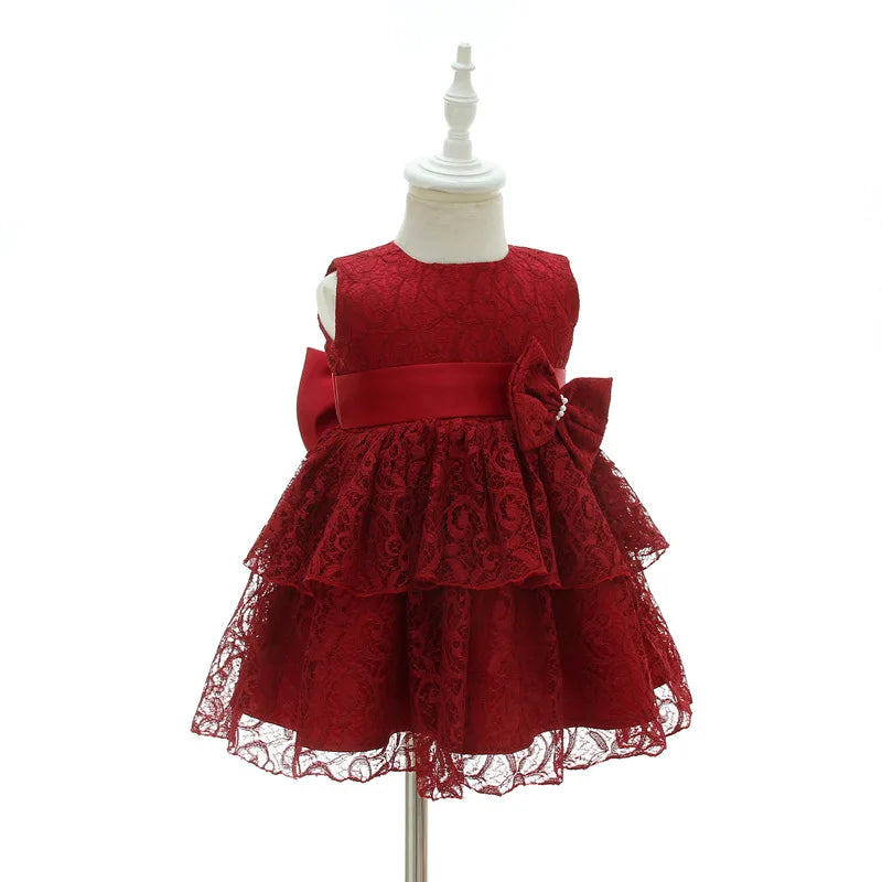 Baby Appliques Formal Princess Dresses for Girl Rainbow Tulle Birthday Party Dress Infant Girl Dress Baby Clothes 3-24M