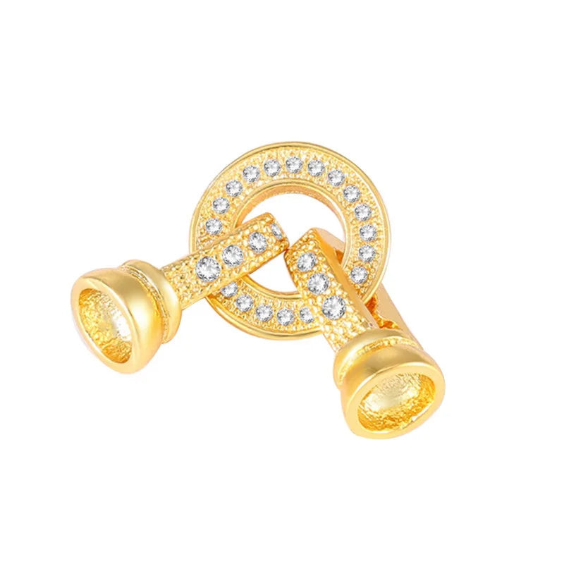 Juya Diy Handmade Jewelry Findings Cubic Zirconia Fastener Clasps Connectors Accessories For Fashion Diy Jewelry Making Supplies
