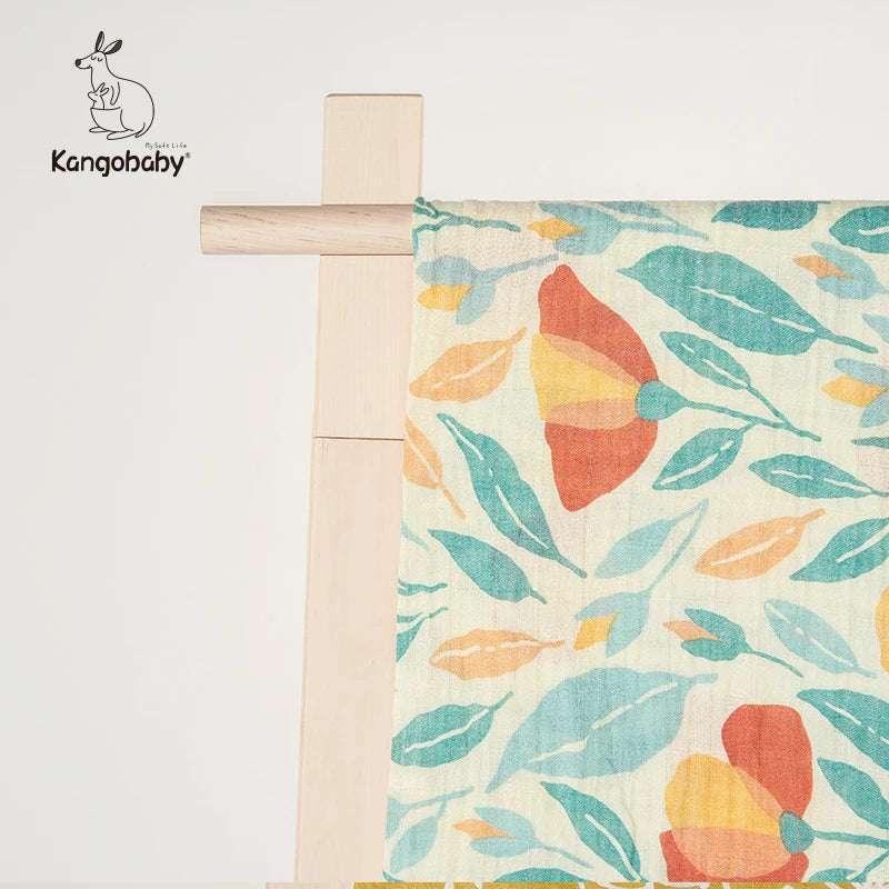 Kangobaby #My Soft Life# New Design Bamboo Cotton Muslin Swaddle Baby Blanket Nursing Cover Super Comfortable Newborn Wrap