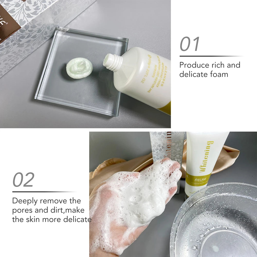 AILKE Anti-Wrinkles Whitening Skin Care Face Cream, With Collagen, Rose, Moisturizing, Brightening, Women Facial Korean Cosmetic