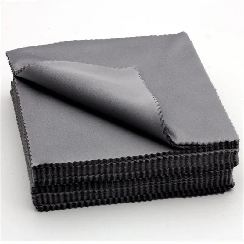 50pcs/Lot 13X13CM Black Glasses Cloth Microfiber Cleaner Cloths Cleaning Glasses Lens Eyeglasses Cloth Eyewear Accessories