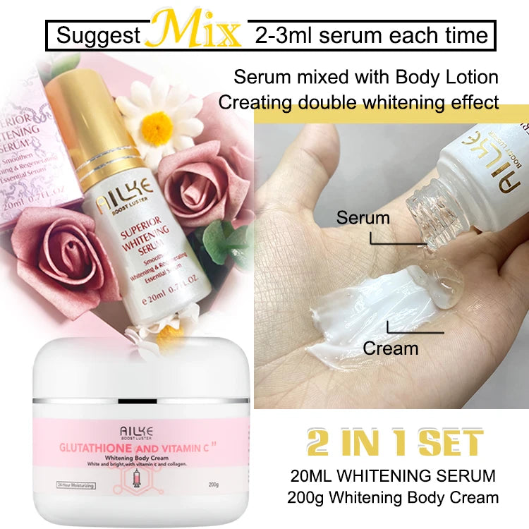 AILKE Glutathione and Vitamin C Whitening Skin Care Set
