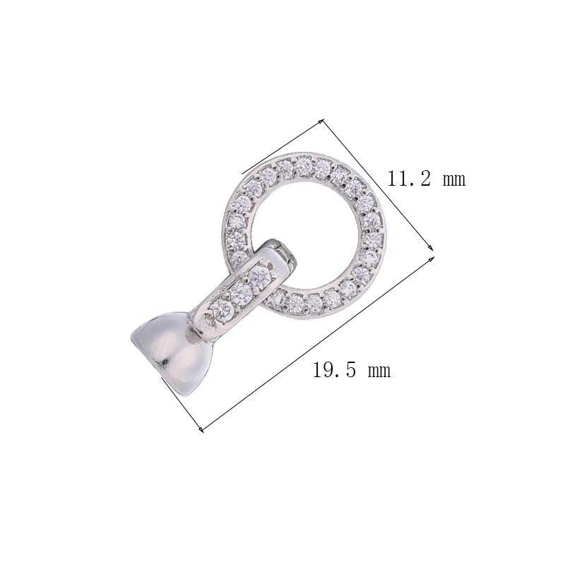 Juya Diy Handmade Jewelry Findings Cubic Zirconia Fastener Clasps Connectors Accessories For Fashion Diy Jewelry Making Supplies