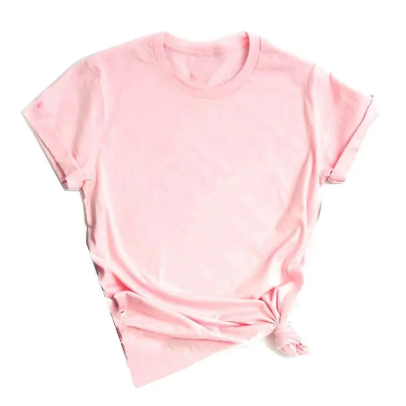 Maycaur Breathable New Women'S Short Sleeve T-Shirt Print T-Shirt Multi Pure Color T Shirt Fashion Sports Breathable Tshirt Female