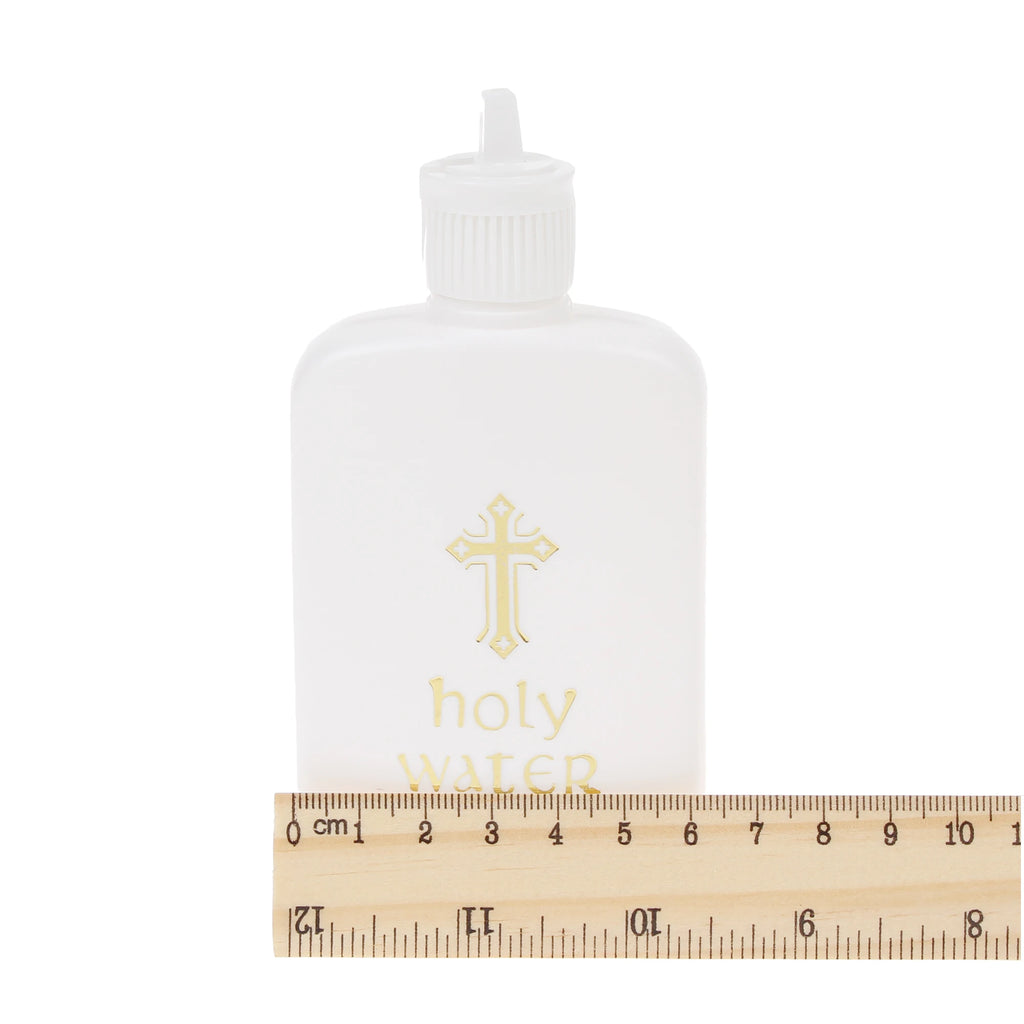 100ml Easter Holy Water Church Jesus Bottle With Gold Blocking Logo Holy Bible Christian Cross Plastic Decoration Water Bottle