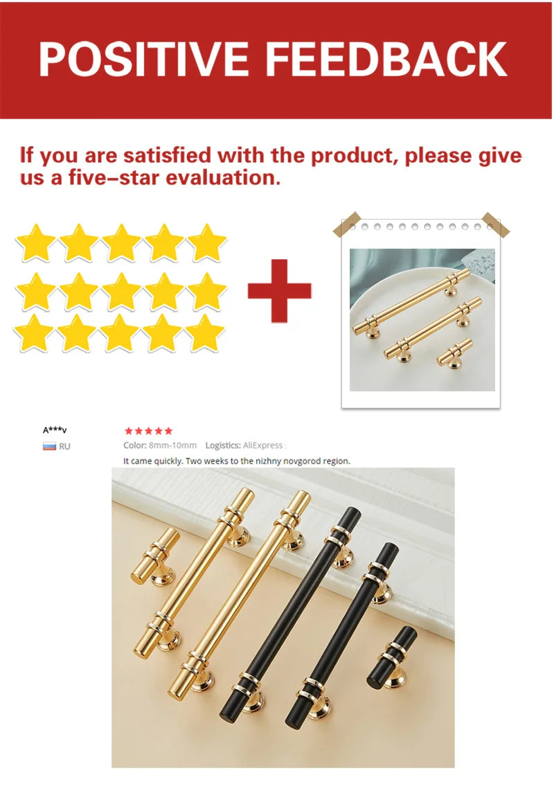 Kitchen Cupboard Knob Square U Type Gold Cabinet Drawer Pull Closet Door Hardware European Fashion Aluminum House Handle