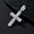 925 Silver Factory Direct Pendant Vvs1 Emerald Cut Moissanite Hip Hop Style Cross Birthday Fine Accessory Pendant