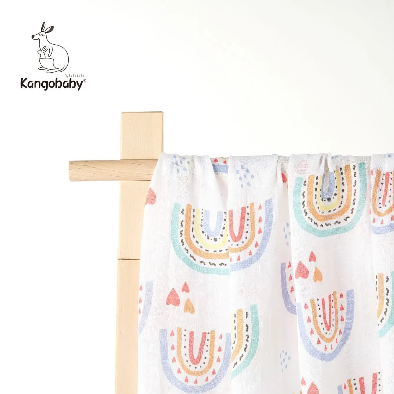 Kangobaby #My Soft Life# New Design Bamboo Cotton Muslin Swaddle Baby Blanket Nursing Cover Super Comfortable Newborn Wrap