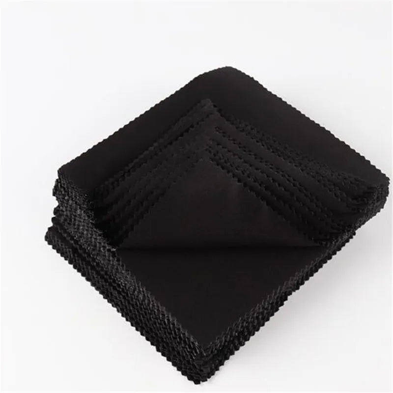 50pcs/Lot 13X13CM Black Glasses Cloth Microfiber Cleaner Cloths Cleaning Glasses Lens Eyeglasses Cloth Eyewear Accessories
