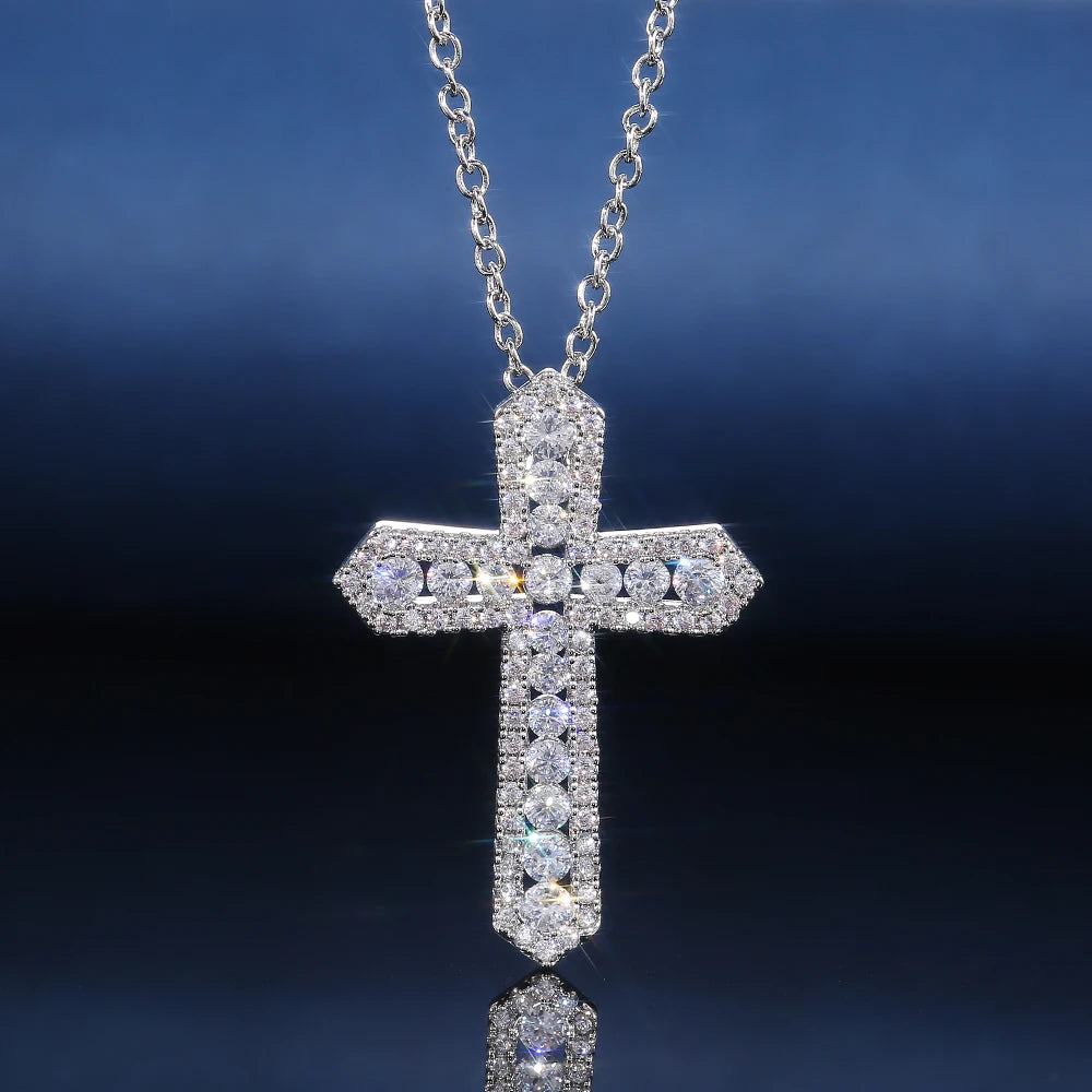 Collar cruzado estético Caoshi para mujer, dije de circonita, joyería brillante personalizada, regalo