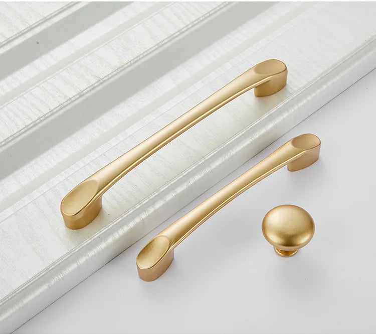 Kitchen Cupboard Knob Square U Type Gold Cabinet Drawer Pull Closet Door Hardware European Fashion Aluminum House Handle