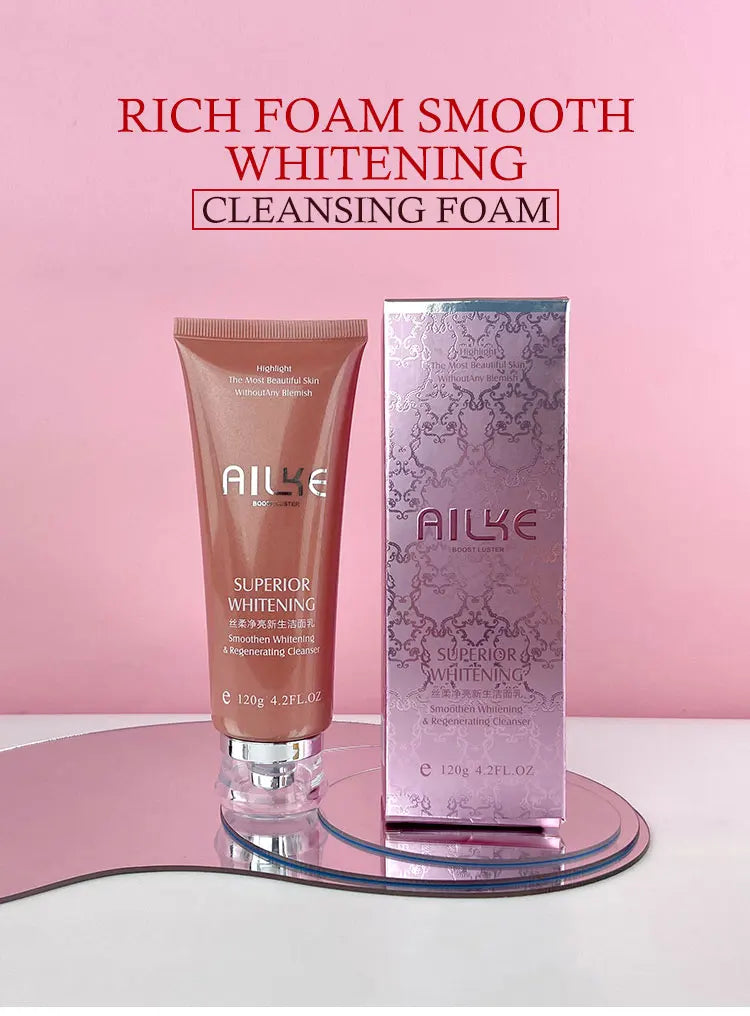 AILKE Rose Facial Cleanser, Women Whitening Moisturizing Cleaning Cleaner, Hydrating, Reduce Dark Spots, For All Skin Types