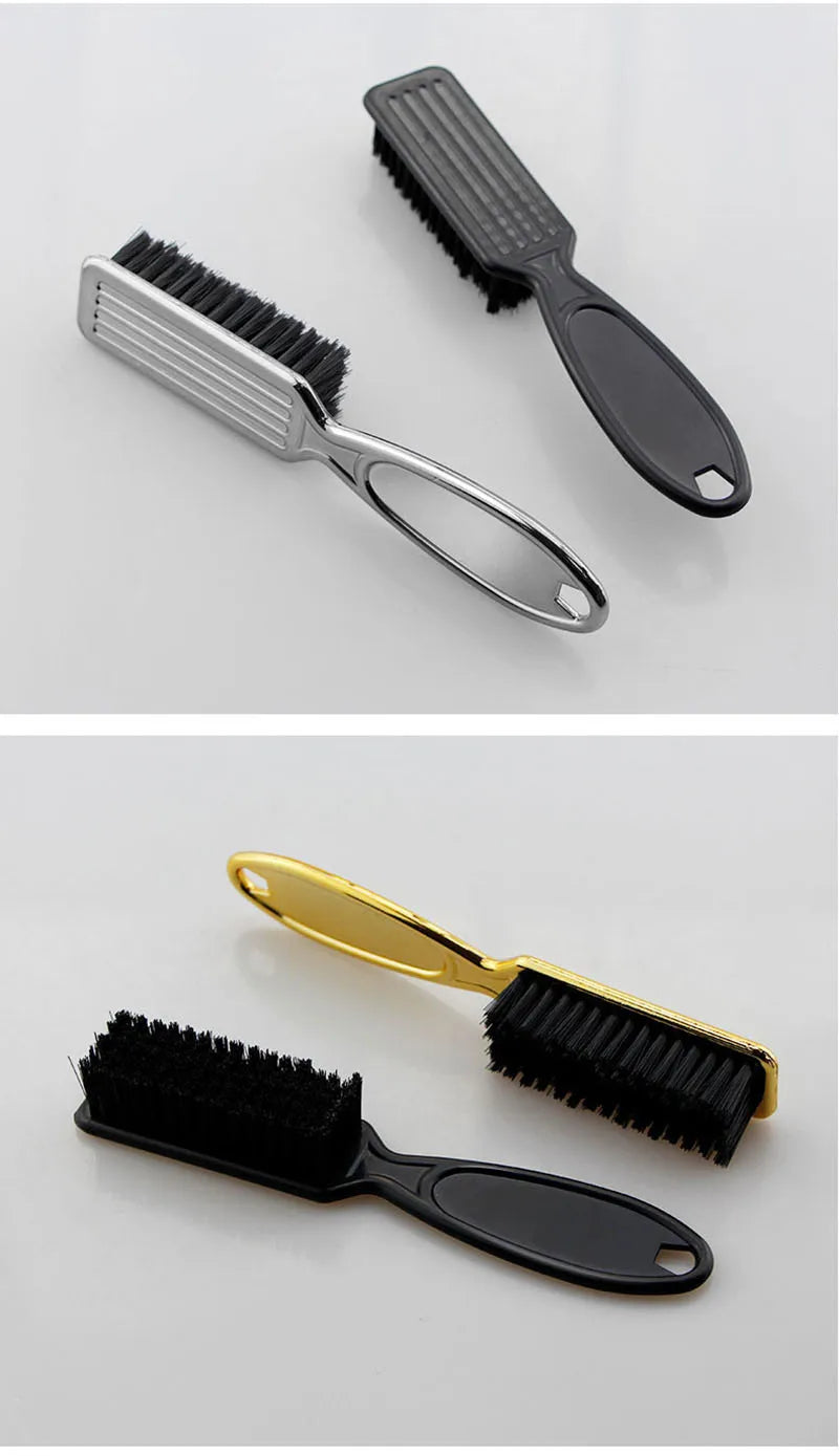 Plastic Handle Hairdressing Soft Hair Cleaning Brush Barber Neck Duster Broken Hair Remove Comb Hair Styling Tools Comb Gold