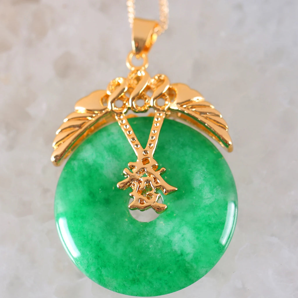 Women Pendat Natural Stone Green Jades Four Leat Clover Animal Frog Sea Turtle Gem Cross Bead Necklace Pendant