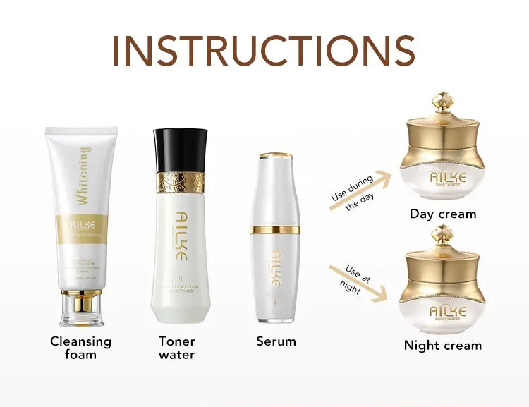 AILKE Anti-Wrinkles Whitening Skin Care Face Cream, With Collagen, Rose, Moisturizing, Brightening, Women Facial Korean Cosmetic