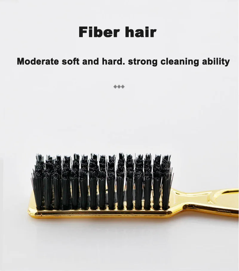 Plastic Handle Hairdressing Soft Hair Cleaning Brush Barber Neck Duster Broken Hair Remove Comb Hair Styling Tools Comb Gold