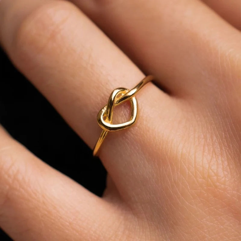 Stainless Steel Rings For Women'S Gold Color Couple Heart Ring 2023 Trend New In Wedding Aesthetic Luxury Jewelry Anillos Mujer