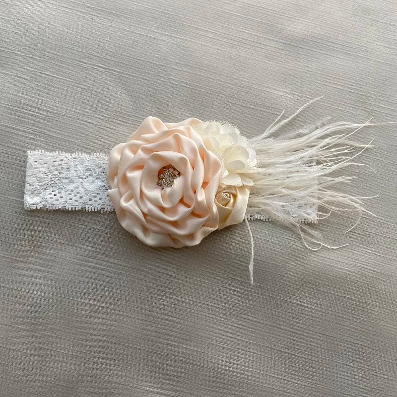 Toddler Baby Girls 1st Birthday Dress for Kids Flowers Girls Wedding Costume Belt Headband 3pcs Outfit Set Child Princess Gown