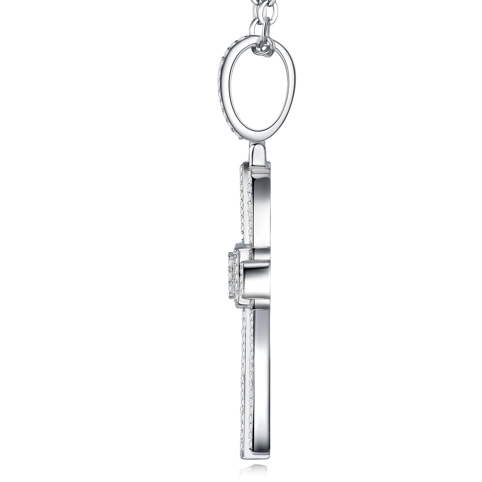 925 Silver Factory Direct Pendant Vvs1 Emerald Cut Moissanite Hip Hop Style Cross Birthday Fine Accessory Pendant