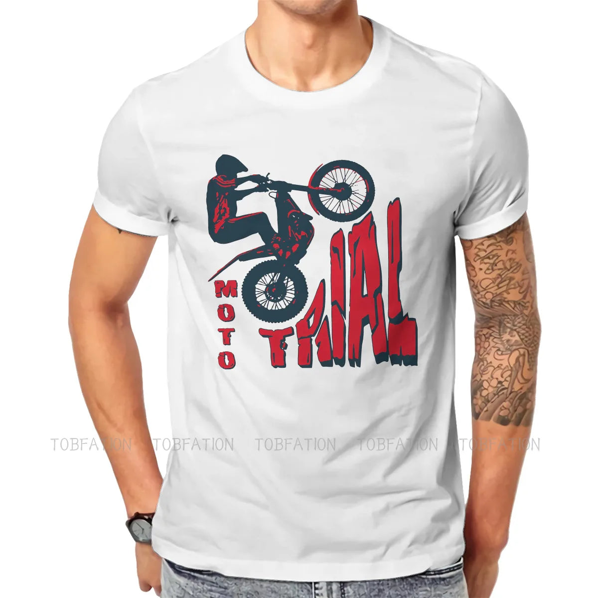 Motorcycle Race Series Other Crewneck Tshirts Moto Trial Distinctive Homme T Shirt Hipster Clothing 6Xl