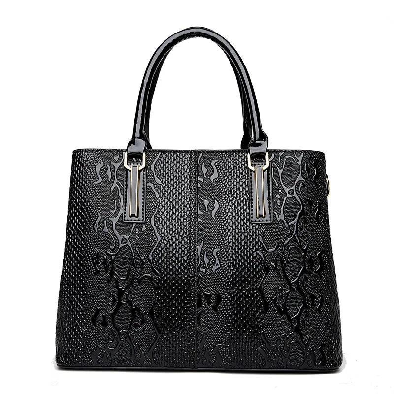 Luxury New Large Capacity Women Bag PU Leather Ladies Handbags  and Purse Fashion Shiny Girls Shoulder Messenger Bag Female Tote