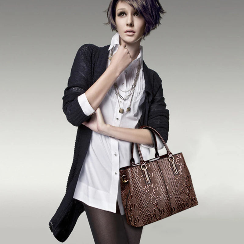 Luxury New Large Capacity Women Bag PU Leather Ladies Handbags  and Purse Fashion Shiny Girls Shoulder Messenger Bag Female Tote