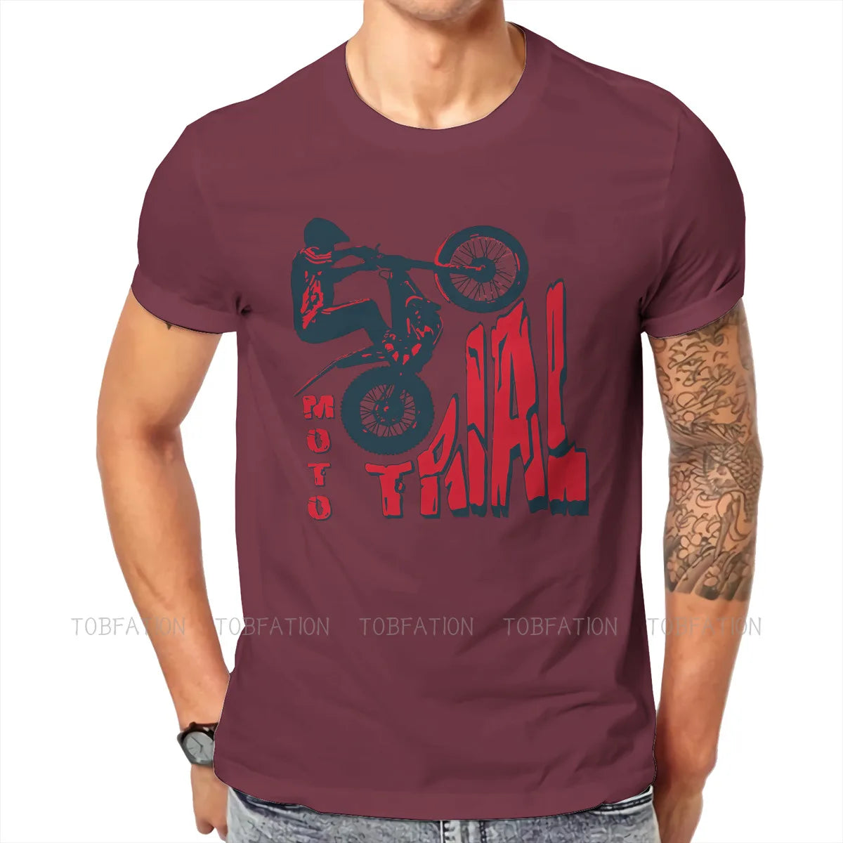 Motorcycle Race Series Other Crewneck Tshirts Moto Trial Distinctive Homme T Shirt Hipster Clothing 6Xl