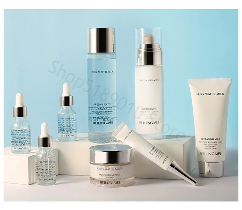 Collagen Skin Care Sets Facial Cleanser Eye Creams Face Cream Serum Lotion Toner Brightening Moisturizing Face Care Kit 8PCS