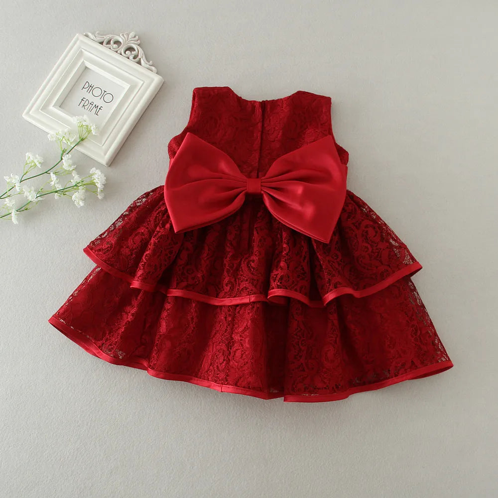 Baby Appliques Formal Princess Dresses for Girl Rainbow Tulle Birthday Party Dress Infant Girl Dress Baby Clothes 3-24M
