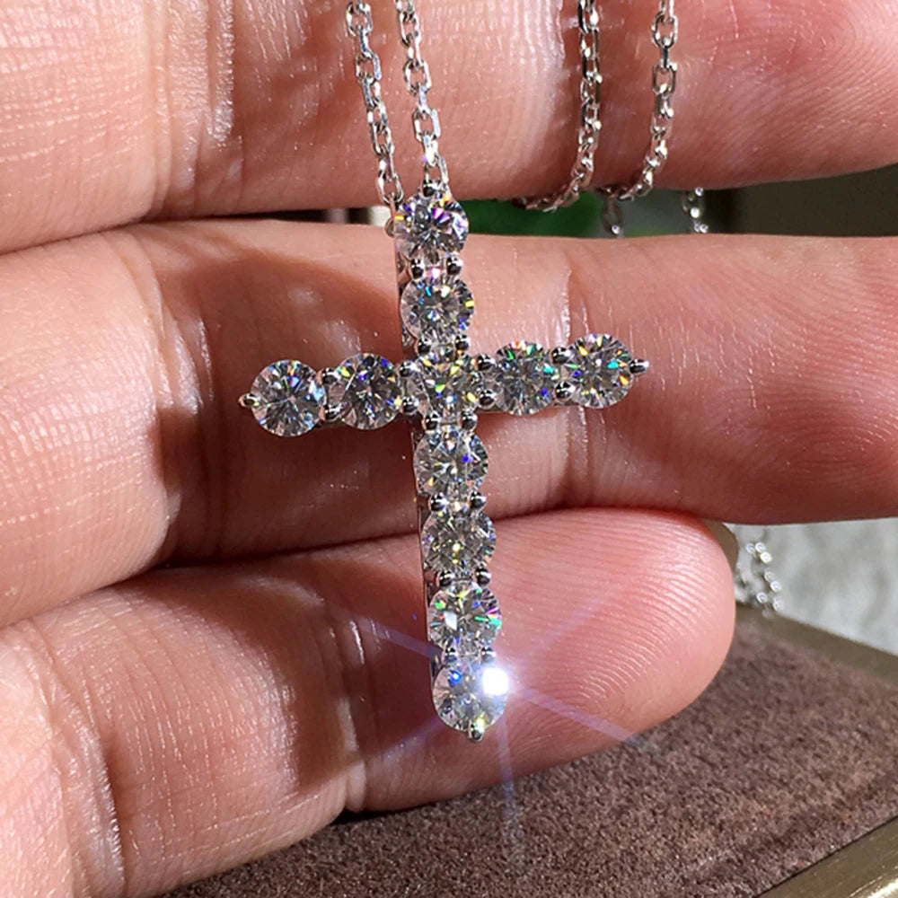 Collar cruzado estético Caoshi para mujer, dije de circonita, joyería brillante personalizada, regalo