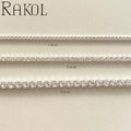 Rakol A356 Minimalist Ins Style S925 Sterling Silver Full Inlaid Square Zircon Tennis Bracelet