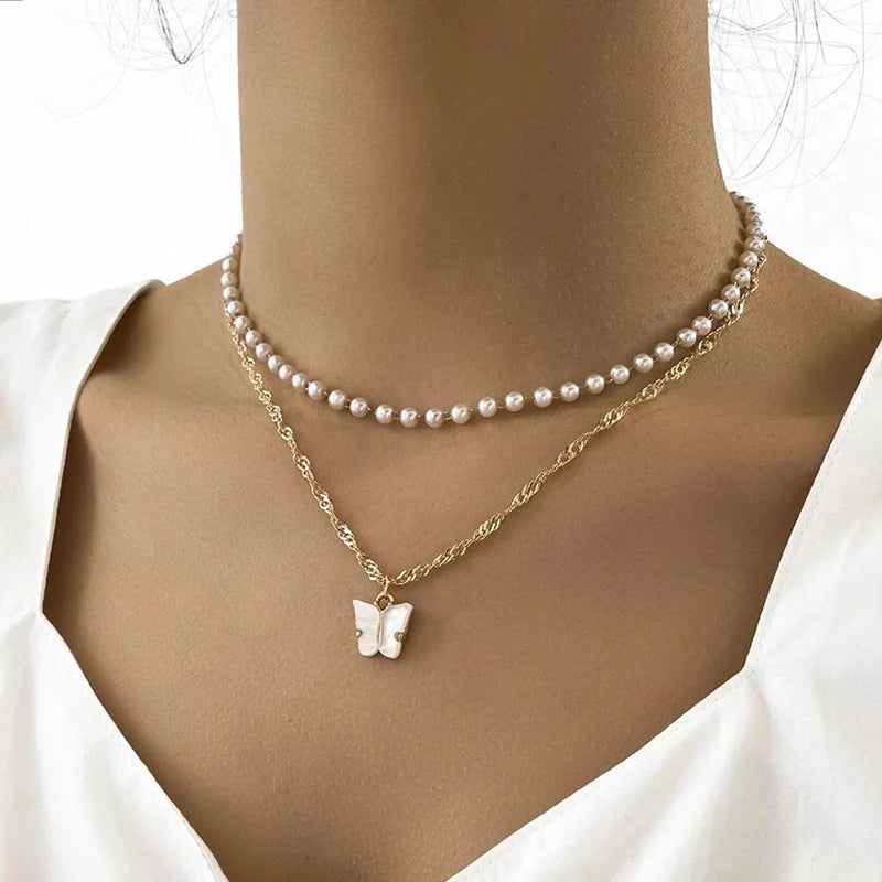 Ywzixln 2021 Trend Elegant Jewelry Wedding Big Pearl Necklace For Women'S Fashion White Imitation Pearl Choker Necklace N0179