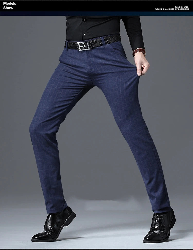Spring Autumn New Fashion Mens Casual Pants High Quality Brand Business Pants Male Clothing Cotton Formal Trousers Men Clothing