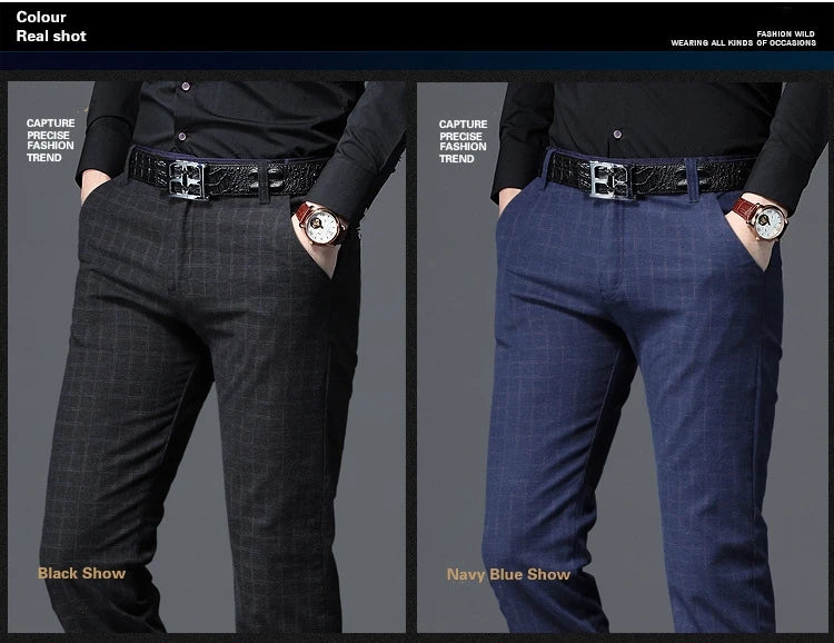 Spring Autumn New Fashion Mens Casual Pants High Quality Brand Business Pants Male Clothing Cotton Formal Trousers Men Clothing