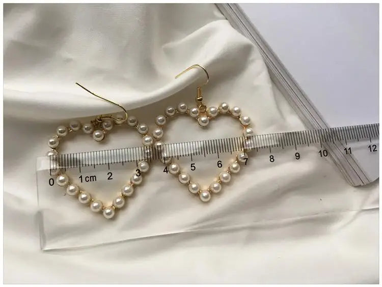 Pendientes Corazón Geométrico Hueco Tono Dorado Para Mujer Regalo Joyería Accesorio Moderno Elegante