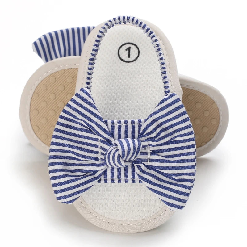 2025 New 0-18M Summer Newborn Baby Girls Boys Sandals Shoes Butterfly Flat With Heel Soft Bottom Anti Slip Shoes